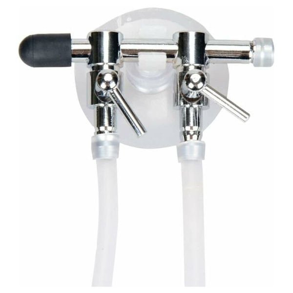 Luftstrømsregulator - For akvarium - 3-i-1-sett: 2-veis luftpumpesplitter, 2 tilbakeslagsventiler