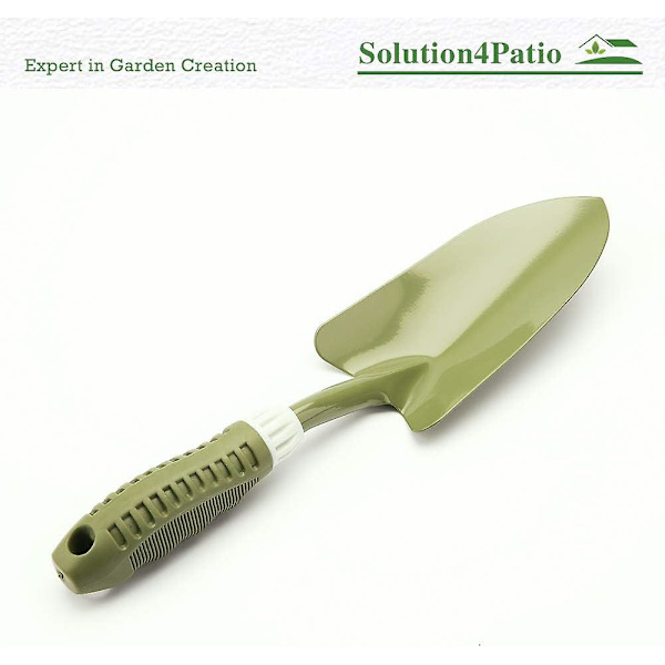 Hånd karbonstål murskje bøye-sikker ergonomisk rustbestandig gave myk PVC-håndtak liten spade for planting, omplanting, luking, flytting