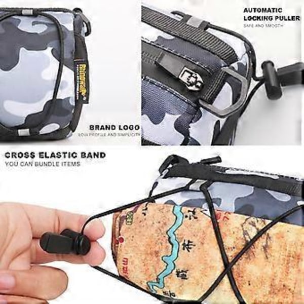 Praktisk Cykeltaske Multifunktionel Cykeltaske Stor Kapacitet Cykel Front Opbevaringstasker Anti-drop Slidstærk Cykeltaske Crossbody Taske