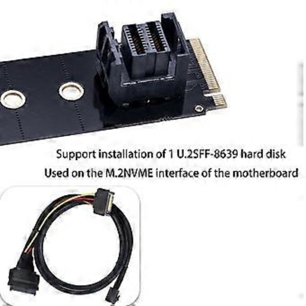 PCIE - M.2 NVME SSD -muunninadapterikortti U.2 Riser -laajennusmuuntimeen U2