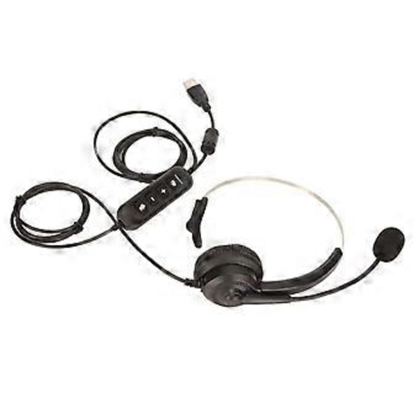 USB Business Headset Brusreducering Enkelsidig Hörlur Stödjer Samtal Högtalarvolymjustering Mikrofon Ljudavstängning