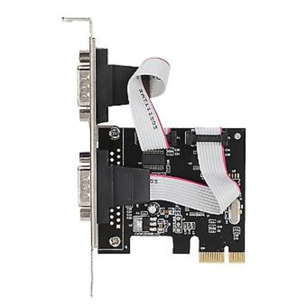 PCI-E PCI Express till Dubbel Seriell DB9 RS232 2-ports Kontroller Adapterkort