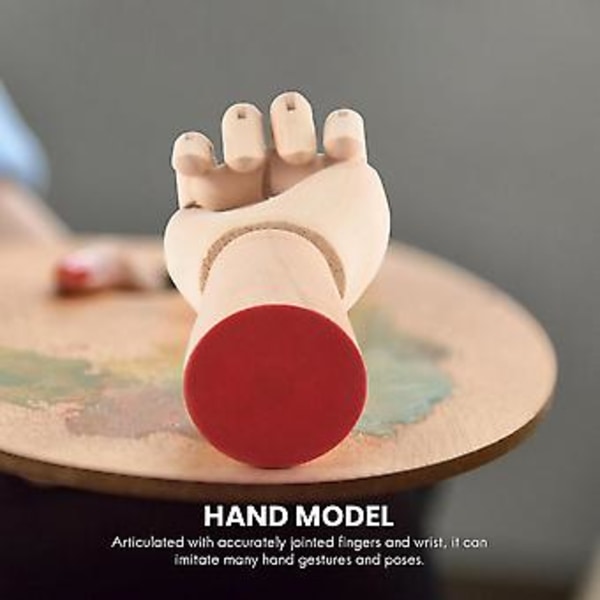 18*6cm Trä Ledad Höger Hand Skyltdocka Modell Gåva