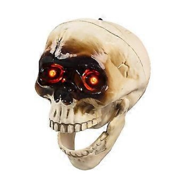 Skumle Skallehoder Halloween Dekor Skallehoder med Bevegelsessensor Halloween Dekorasjoner Skummel Lyd Skummel Dekor
