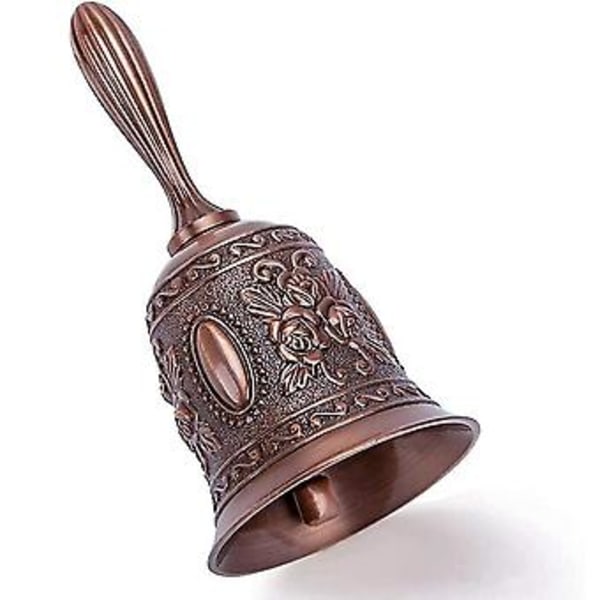 Handgraverad Handhållen Klocka för Bröllop, Skola, Jul, Larm och Sängliggande, koppar