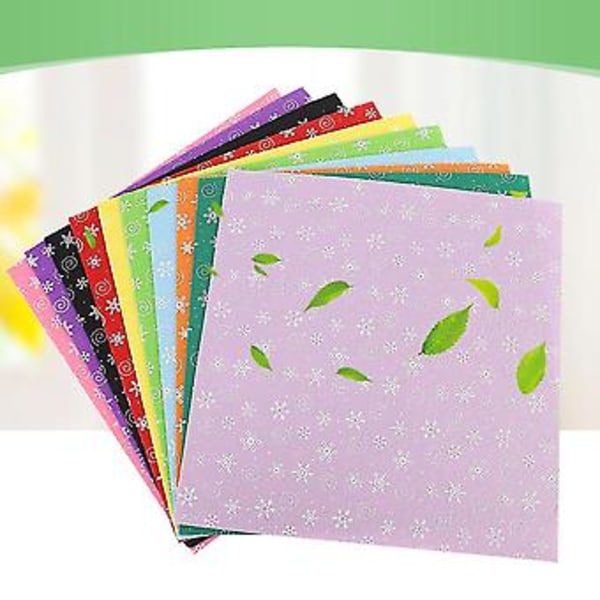 10 st Snömönster Handarbete Icke-vävt Tyg Hantverk Fyrkantigt Ark DIY Material (30*30cm)
