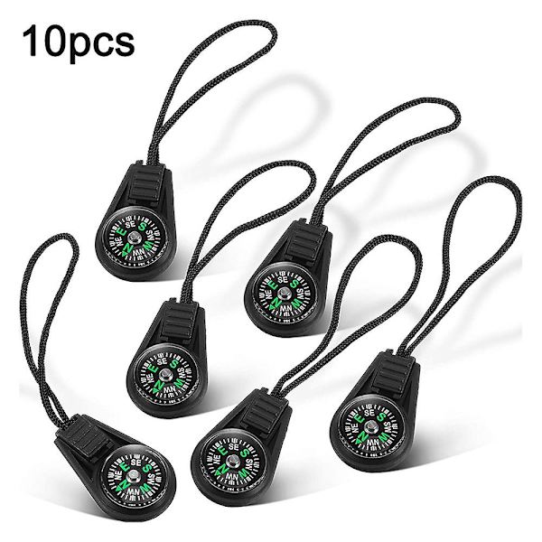 Mini överlevnadskompasser, 10-pack - Utomhus camping vandring fickkompasser
