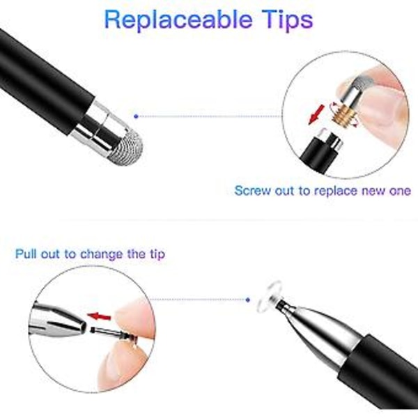 Stylus for iPad (2 stk), StylusHome Magnetisk Disk Universal Stylus Penner