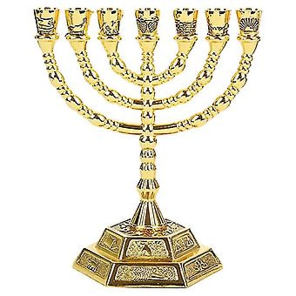 En Meh -hs Religs Lysestake Hanukkah 7 Arm Meh -s
