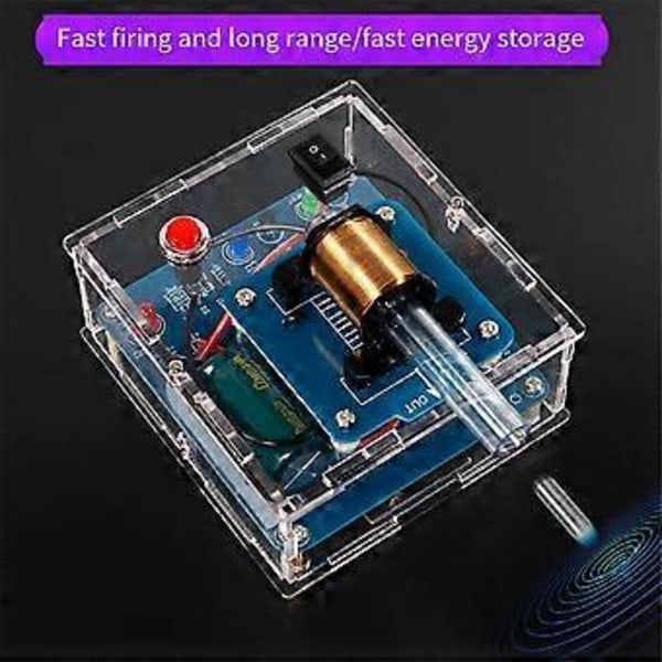 Elektromagnetisk Kanon DIY Kit Långdistansprojektil Högspänningsspole Boost Kretskort Produktion A