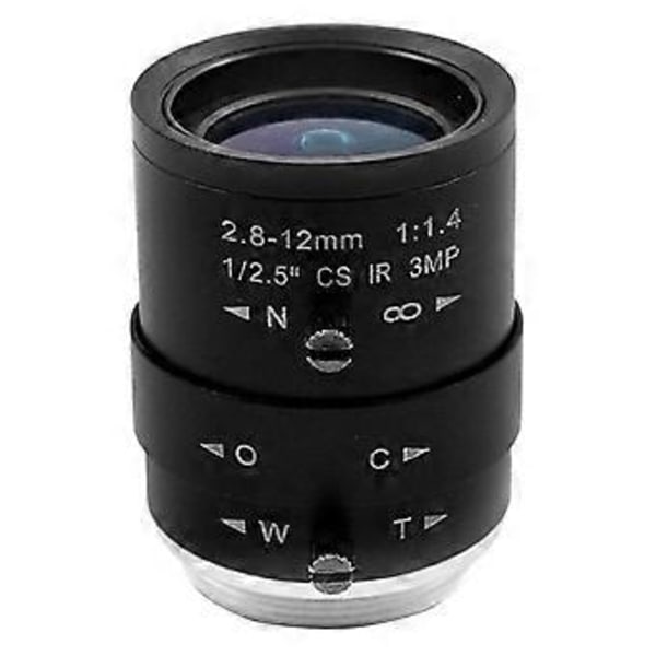 3MP HD CCTV-kameran linssi 2,8–12 mm Varifocal manuaalinen zoom-tarkennus kiinnitys teollisuuden turvakameroille
