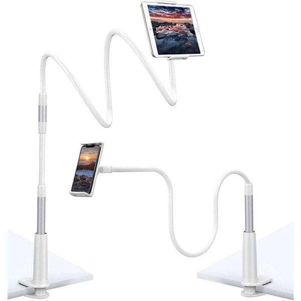 Gooseneck Tablet Holder, Tablet Holder Adjustable Bracket 360° Rotation Long Arm Flexible Mobile Phone Holder Tablet Holder for Ipad Mini, Iphone, S