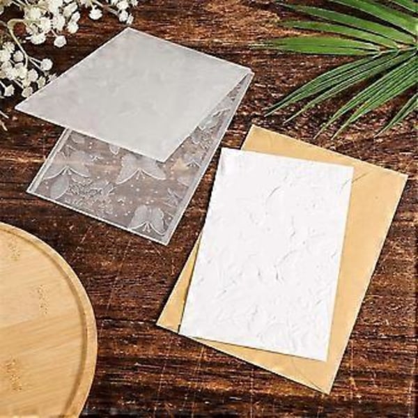 3D Prægefolder, Tekstureret Blomsterblad Sommerfugl Prægeskabelon, til Kortfremstilling Scrapbog Papirhåndværk