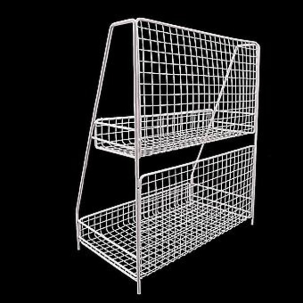 Hjem Dobbeltlags Reol Metal Køkken Soveværelse Skrivebord Organizer Krydderiglas Studenterkollegium Opbevaring