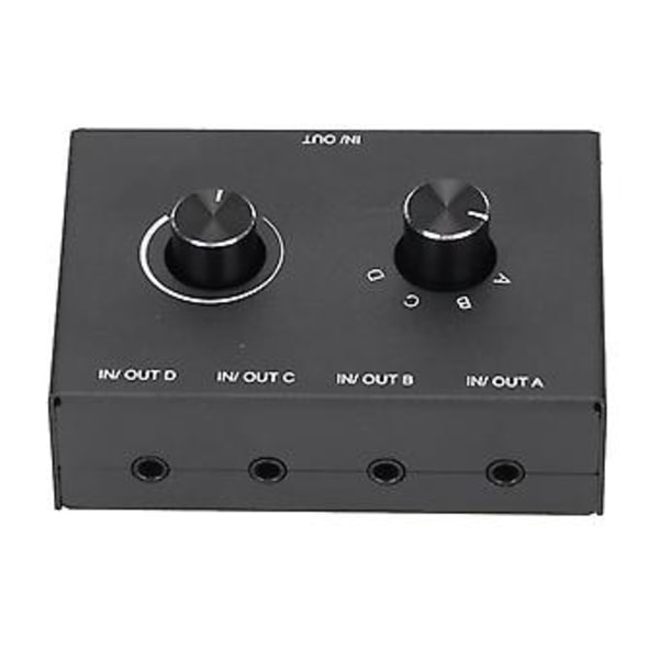 4 Porte 3,5 mm Stereo Passiv Switch 1 Ind 4 Ud 4 Ind 1 Ud Konverter til MP3 Hovedtelefoner