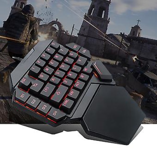 Gaming Tangentbord, Enhands Tangentbord RGB Svartljus Ett Tangentbord Mekaniskt Tangentbord Strömlinjeformad Design