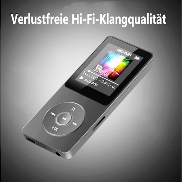 Agptek Mp3-soitin Bluetooth 5.0 Sport 32 Gt 1,5 tuuman TFT-värillisnäytöllä, Mini-musiikkisoitin klipsulla, tukee jopa 128 Gt:n SD-korttia, U:lla