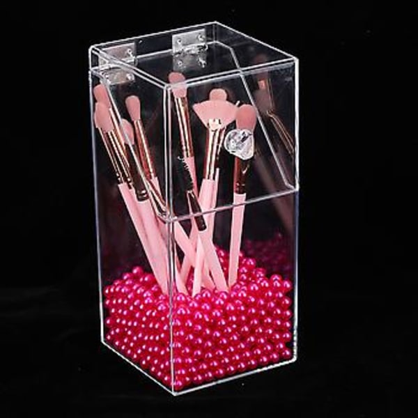 Plast Simulert Perle DIY Sminke Oppbevaringsboks Case Organizer Dekorasjon DIY Perle Rød