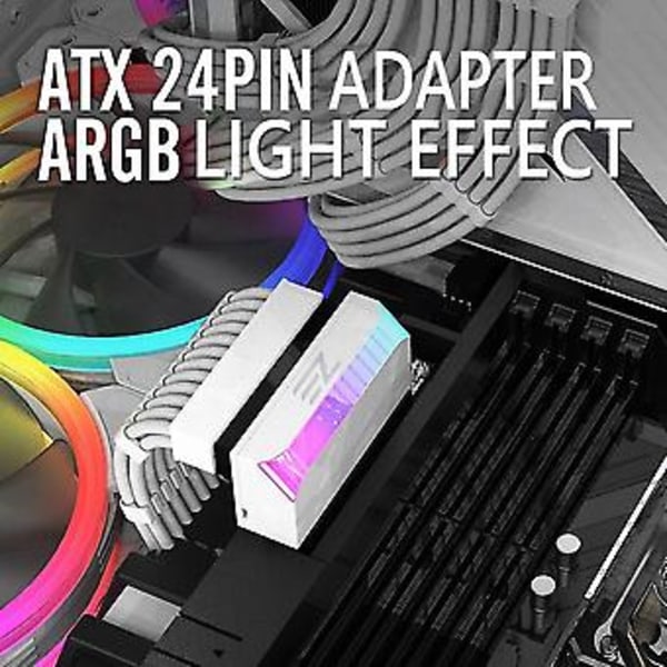 Atx 24-stifts till Adapter 5v Argb Moderkort Strömförsörjningskabel Modulär Diy Monteringsaccessoar