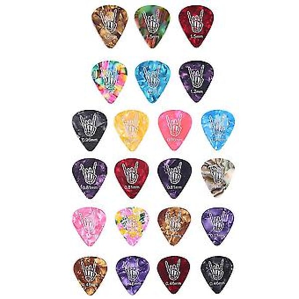 Gitarrplektrum H Fodral Väska Izer Box Inkluderar 22 Gitarrplektrum Stora Påse F