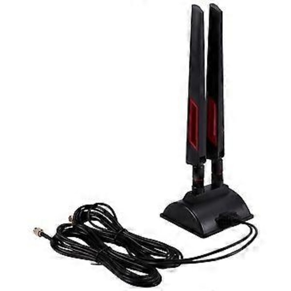 2.4GHz 5GHz Magnetisk Bas WiFi Antenn för Router Trådlöst Nätverkskort Dual-Band Antenn SMA Innerhål