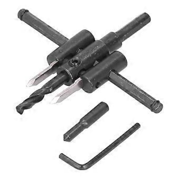 Justerbar Cirkelhålsåg Kit, 30-120mm Träborr, Runt Skärverktyg för Träbearbetning DIY, Precision & Lätt att Använda