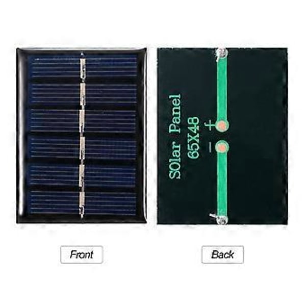0,3W 3V Mini Solpanel Polykrystallinsk Silicium Lille Solcelle DIY Vandtæt Camping Bærbar Strøm Solpanel Kompatibel til Legetøj Lys Lampe Ventilator