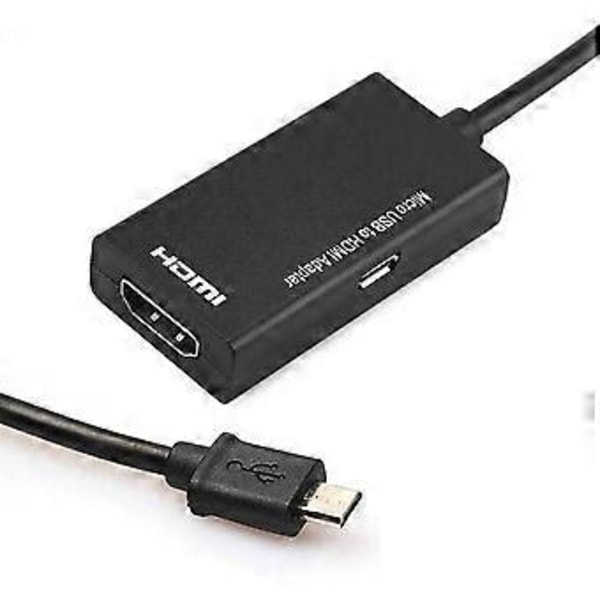 Micro-USB - HDMI-sovitin, yhteensopiva Android-puhelimien, tablettien ja televisioiden kanssa, tukee ääntä
