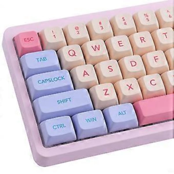 PBT Keycaps 132 Tangenter Bomullsgodis Tema Sublimering XDA Mekanisk Tangentbordsknapp för MX-brytare Personlig