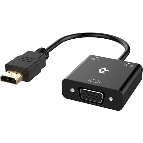 HDMI to VGA Active HDTV Adapter 1080p (Male to Female) Converter with Audio for PC, Monitor, Projector, HDTV, Xbox and More