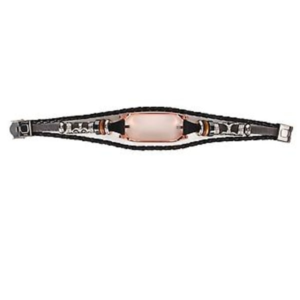 Läderarmband för Xiaomi 7 NFC Armband Metallspänne Etnisk Stil Retro Smart Klocka Ersättningsband för Mi Band 7 Svart och Guld
