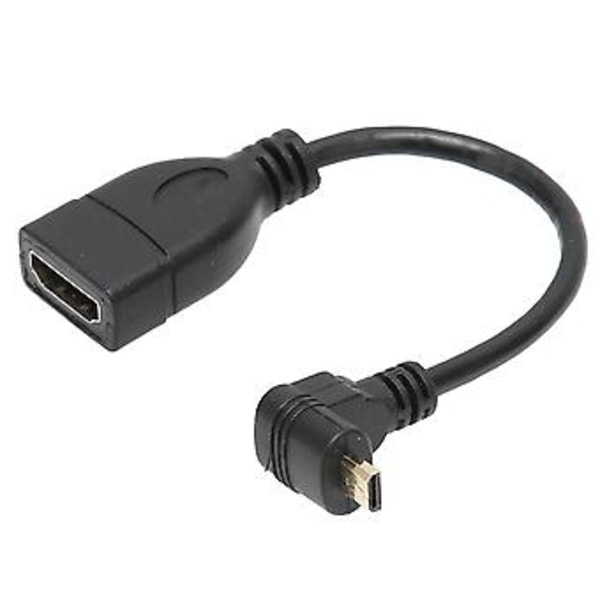 HD Multimedia Interface till Mini HD Multimedia Interface Kabel 90 Grader för Dator