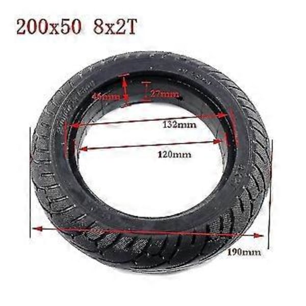 8 tum Scooter Däck 200x50 Massivt Däck För Speedway Ruima Mini 4 Pro
