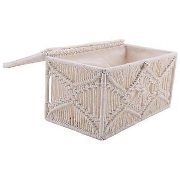 Tissue Box Cover Boho Dekor Rektangulær Papir Tissue Holder med Perlespenne Makrame Serviett Tissues Organizer Hjemmeinnredning