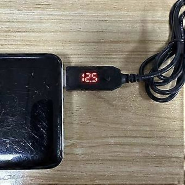 Universal Type C PD QC3.0 USB til 5V-12V Justerbar Spænding Step Up 5.5x2.1mm Kabel Strømkabel til WiFi-Router LED Strip