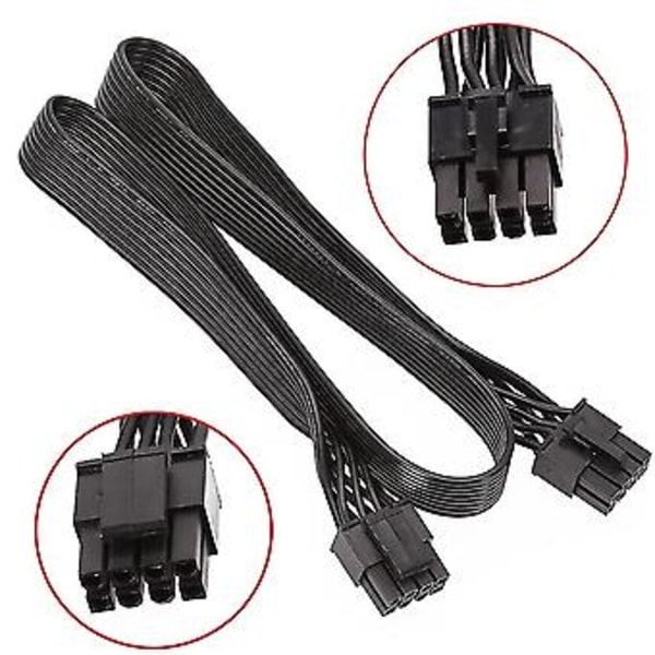 CPU 8-Pin till CPU 8-Pin (4+4 Pin) EPS-12V Moderkortsadapterkabel för Modulär Strömförsörjning