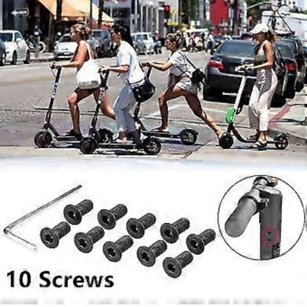 10 stk. Elektrisk Scooter Pande Stang Skrue Reservedele Til Ninebot Es1 E Es4 Stang Base Elektriske Scootere Tilbehør
