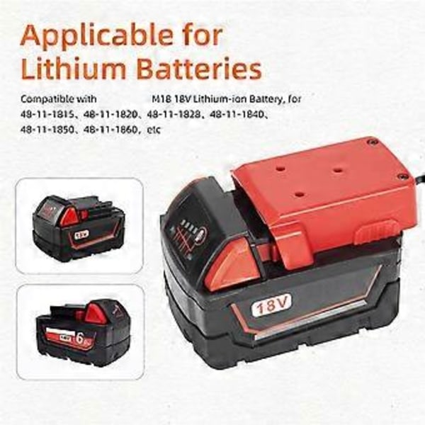 Ny Strömkabel 1M för Batteri för Mini Laddare Adapter till DC Ström 18AWG Kabel Sladd Kontakt