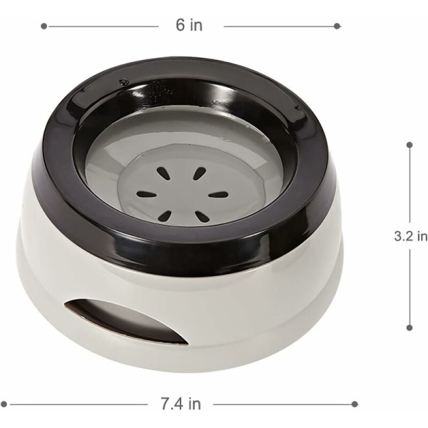 Hundeskål - Spildfri hundeskål - Langsom vanddispenser - Vandskål til hjem og rejser - Vandskål til hunde/katte/kæledyr