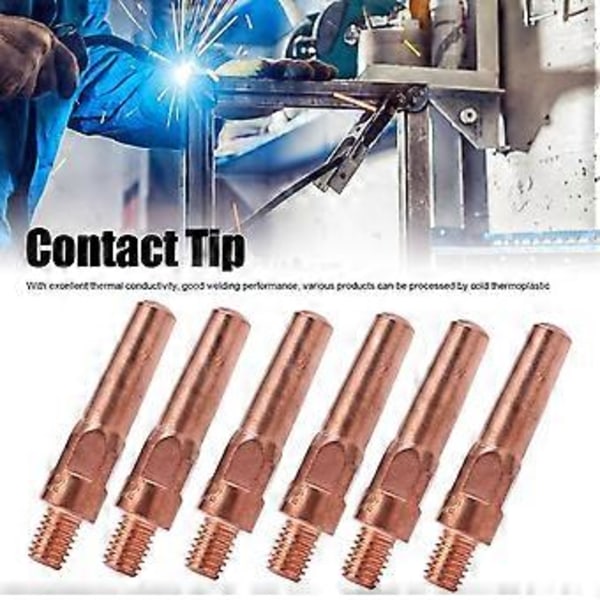 10 kpl Kosketuskärki Kuparijohtavat Suuttimet Hitsauspolttimon Kulutustarvikkeet 8,8x40x1,2mm