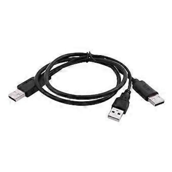 USB 2.0 Type A til Dobbel USB A Y-Splitter Kabelledning