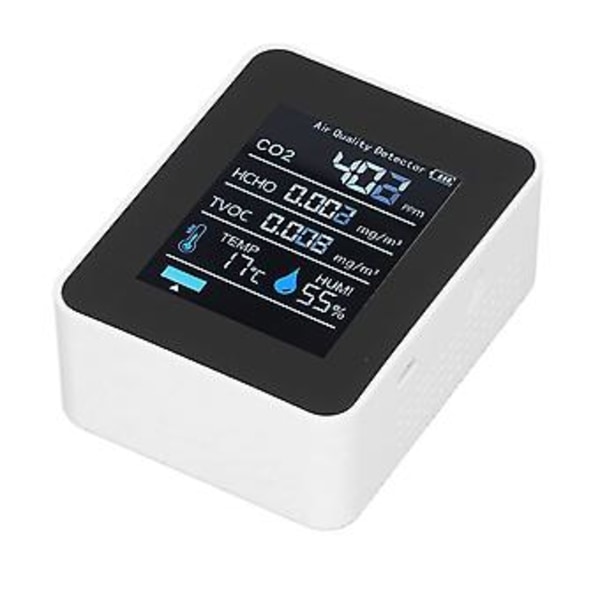 TVOC Tester, 5 i 1 Lufttemperatur Fugtighedstester C Tester Pålidelig og Holdbar