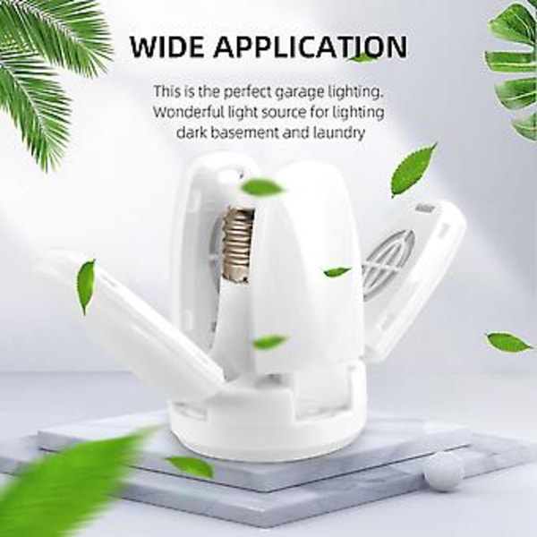 1 stk. E27 LED Lampe LED Pære 28W LED Pære AC 85-265V Sammenleggbar Vifteblad S Ing For Livi