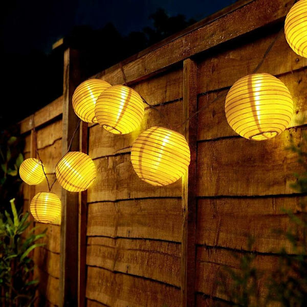 Solcells drivna LED-lyktsträngslampor, IP65 vattentät 20LED trädgårds LED-lyktsträngslampor, inomhus och utomhus för fest, jul, De