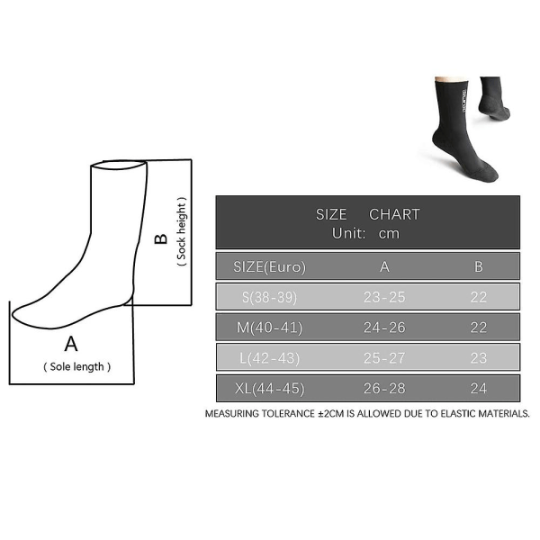 Dykkerstrømper, 1 par super elastiske skridsikre Scuba-strømper sorte L(42-43)neoprenstrømper Dykning Scuba-strømper Våddragt Fin Booties