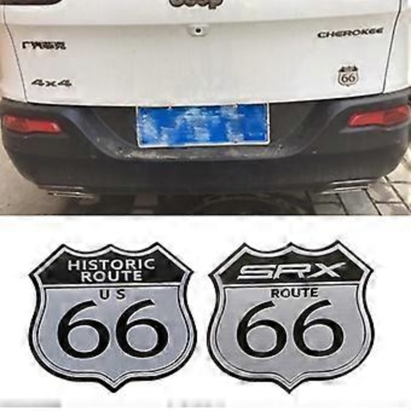 3D Bil Emblem Badge Mærkat Dekal Metal Route 66 Til USA