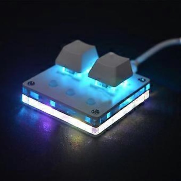 2 Tasters OSU Mini Tastatur Gaming Tastatur Programmering Makro Tastatur Mekanisk Tastatur med Blå Bryter
