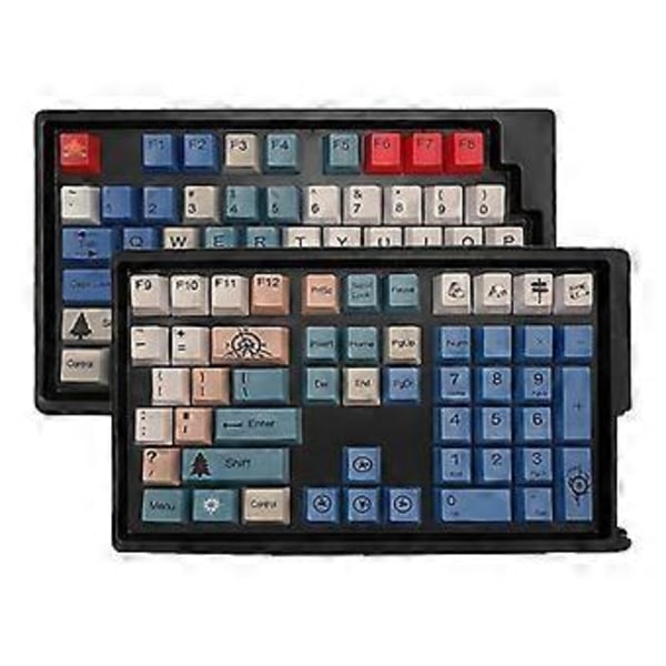 PBT Keycap OEM Profil Fem-Sidet Dye-Sublimering Keycap 108 Taster Lysbestandig Personlighet for Tast for Mekanisk Tastatur