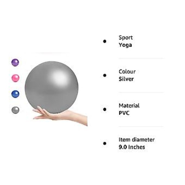 Pieni jumppapallo, 23 cm:n minijoogapallo puhallettavalla pillillä