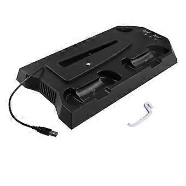 Vertikalt Kylställ för / Slim Konsol Snabb Laddningsstation för Playstation5 Gamepad Laddningsdocka Svart